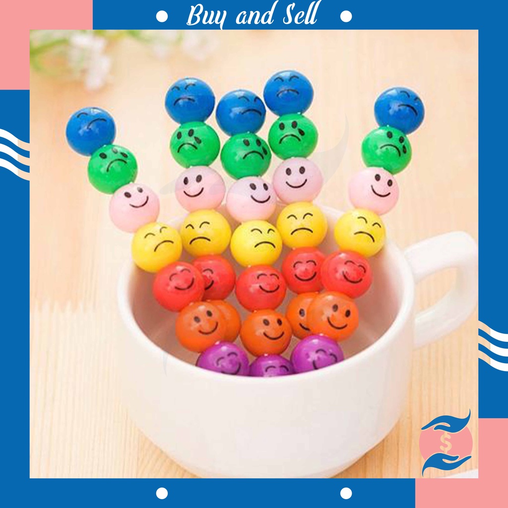 

BUYANDSELL (COD) Pensil Warna Emoticon & Pensil / Rainbow Smiley Pencil / Stationary / Alat Tulis U57