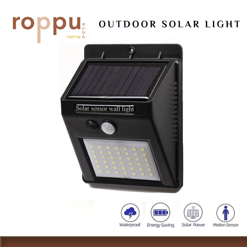 Roppu Lampu Solar Dinding Outdoor Tenaga Surya 42 LED