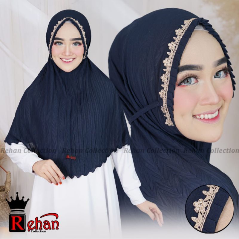 HIJAB INSTAN 435 BERGO MARYAM KCB PLISKET PADI BY REHAN