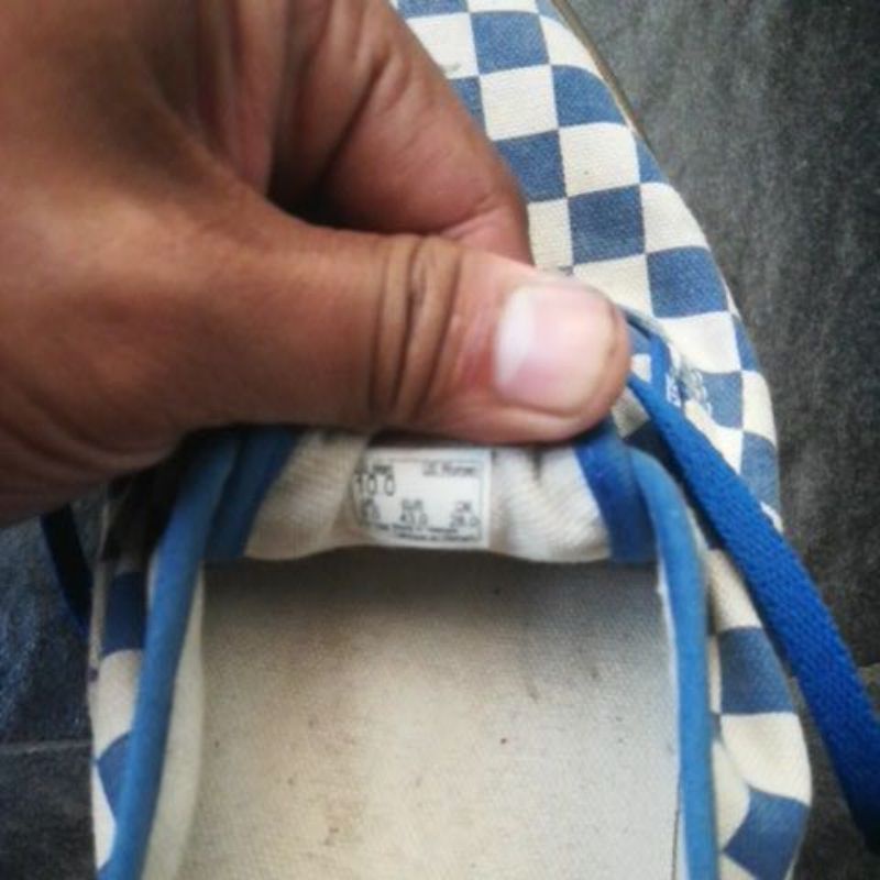 vans authentic chekerboard blue gum