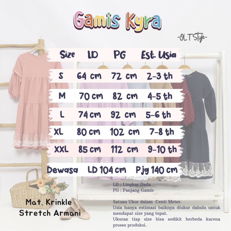 New Kyra Gamis airflow crinkle premium by ollet bisa couple