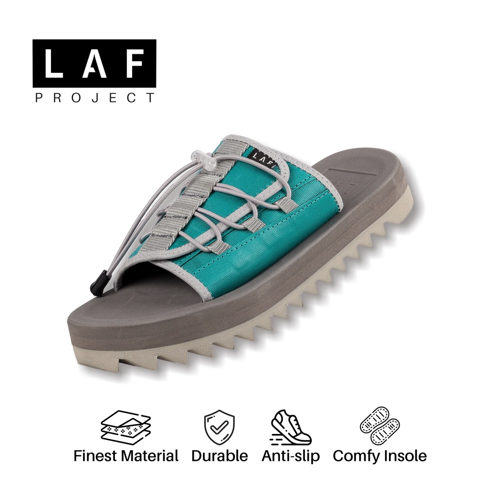 LAF Project - Sandal Slide Slip On Selop Casual Flip Flop Original Kanoa Blue LAF Project