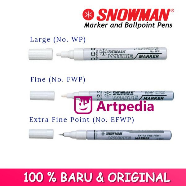 

Dijual Spidol Snowman Paint Marker / spidol putih snowman / White Colour Terbaru