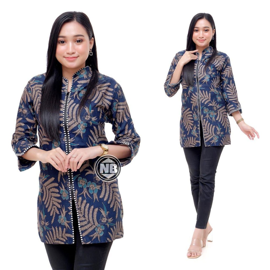 Batik Dolby Dolbi Dobby Doby Tenun Sutra Tulis Katun ATBM Baron ATASAN BATIK WANITA sogan SRG308-Putri malu