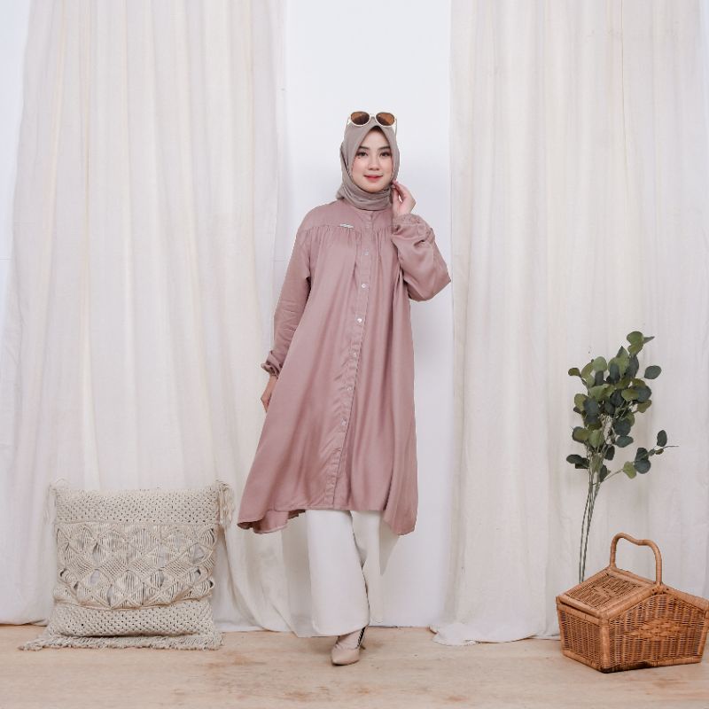 TUNIK PREMIUM LONG TUNIC KEMEJA PASTEL TUNIK JUMBO BIGSIZE RAYA SERIES IDUL ADHA