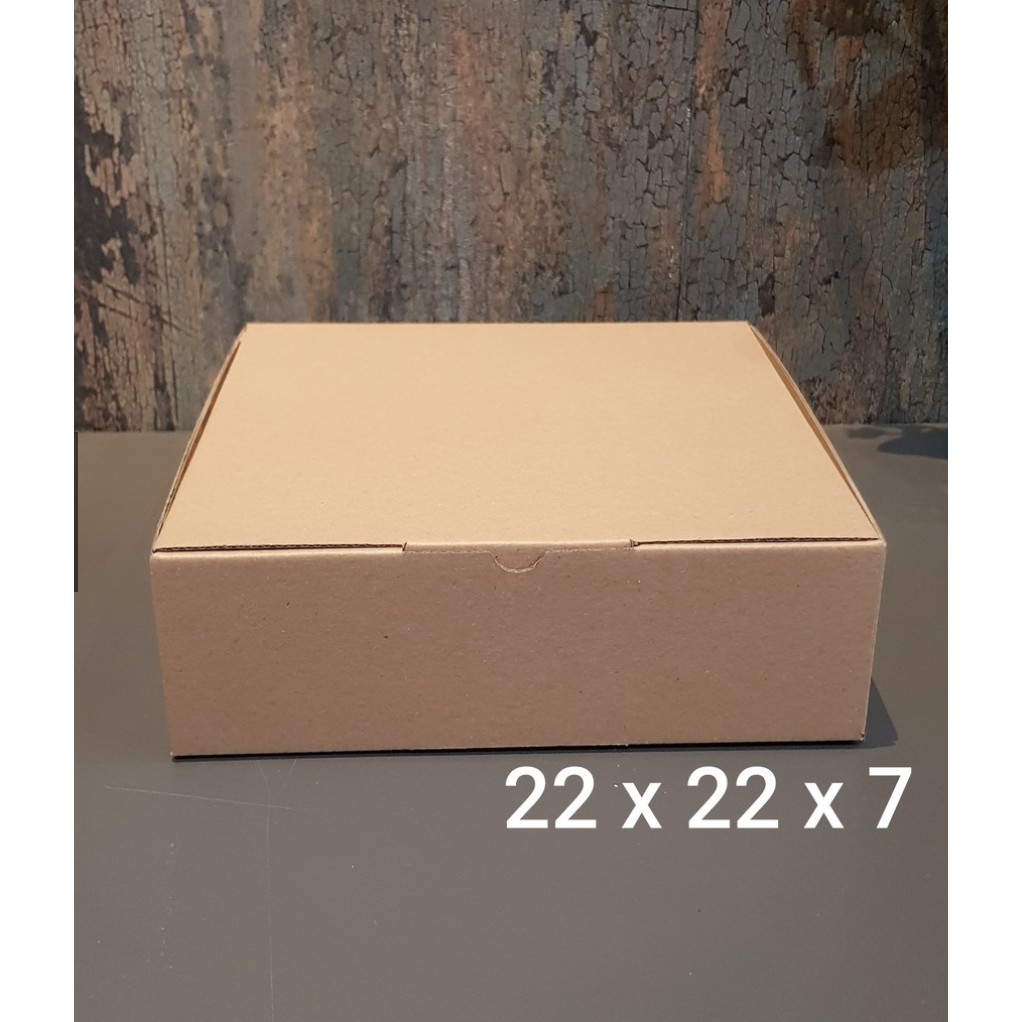 Kardus 22x22x7 cm --Die Cut dan easy usage---2