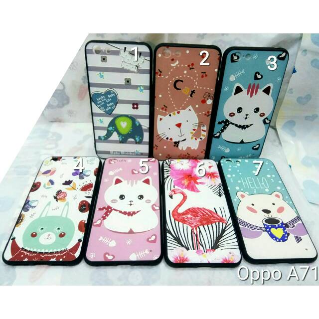 Case fuze cartonn cat oppo A71