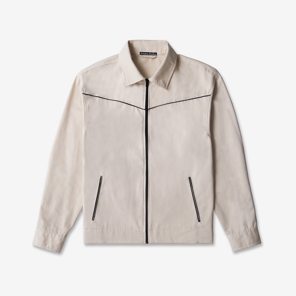 ARHOLMA STUDIOS - ZIP JACKET 'ENFIELD' CREAM HEATHER