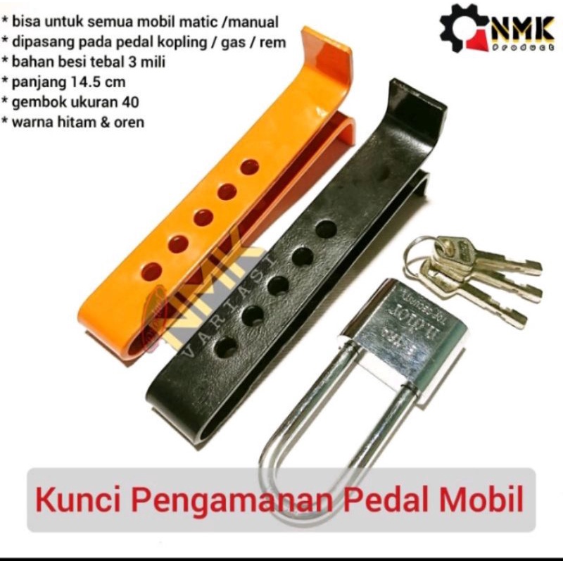 besi pengaman pedal kopling/pengaman pedal gas/pengaman pedal rem/kunci anti malingmobil/kunci pengamanan mobil/kunci pengamanmobil matic/kuncipengaman mobil manual