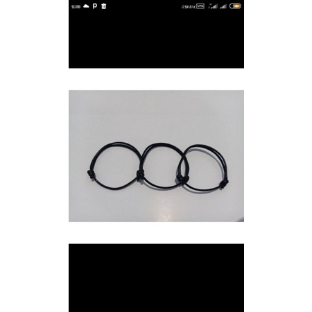 Gelang Tali/Gelang hitam polos