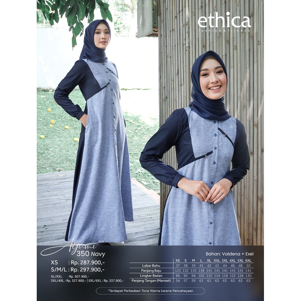 Gamis Ethica Terbaru AYUMI 350 / Baju Gamis Premium Ethica / Toko Original