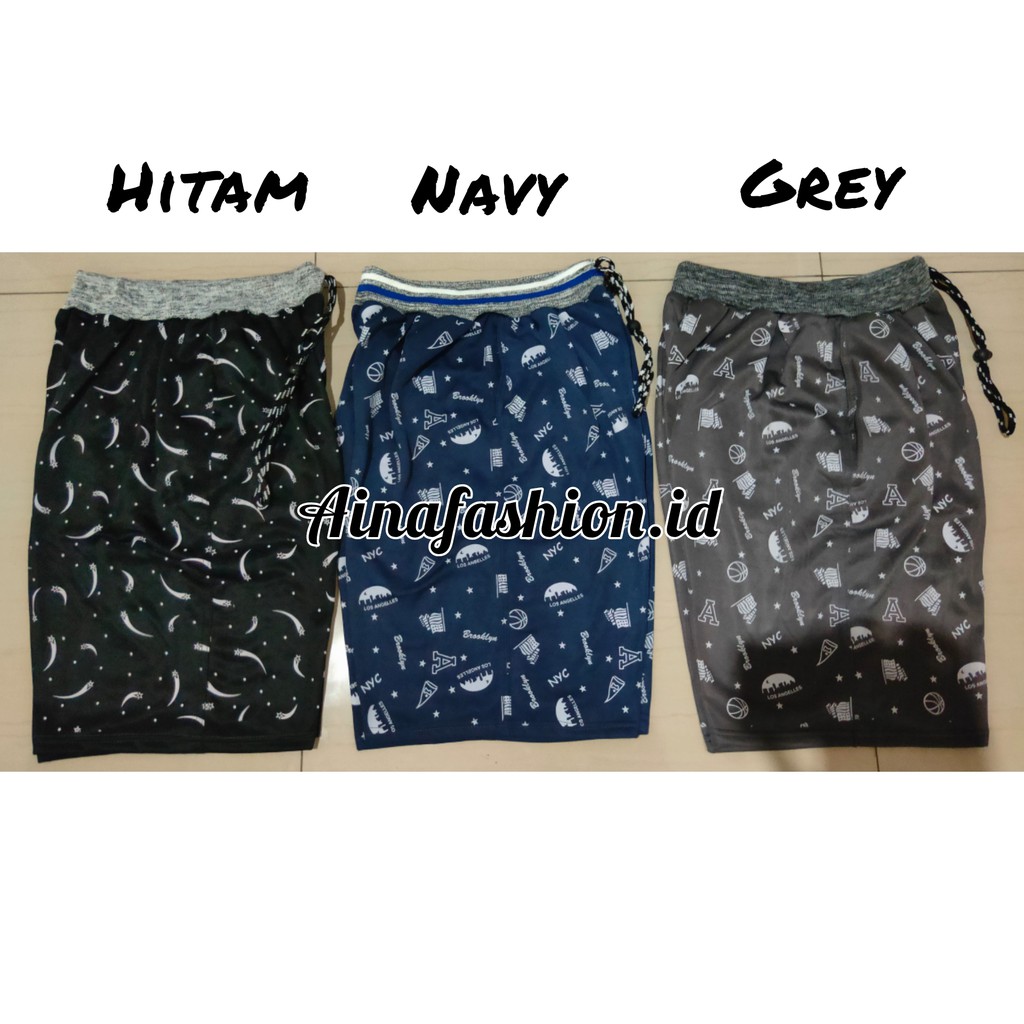 CELANA DISTRO DIADORA MOTIF -Celana Pendek Pria Motif Tebal