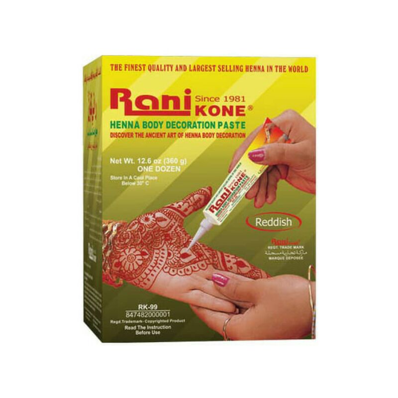 Henna Rani Kone 99 Body Decoration Paste Reddish