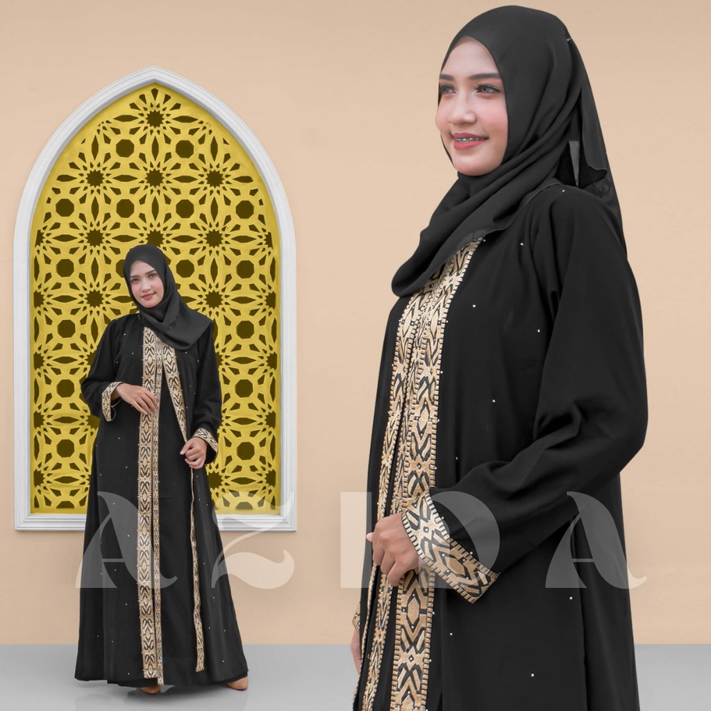 Abaya Arab Terbaru Gamis Terbaru Remaja Hitam Rompi Sifon Gamis Hitam Remaja Kekinian Gamis Abaya Mu