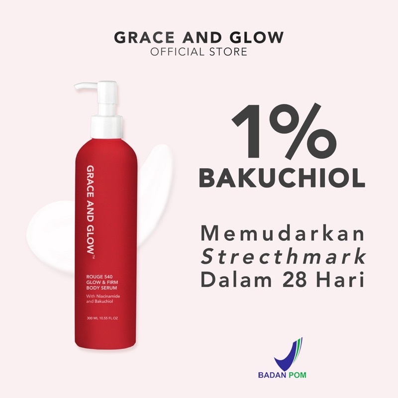 Grace and Glow Body Serum Hand and Body Lotion 300ML - Engglish Pear- Black Opium- Miss Moisture- Peony Blush - Anti Jerawat Tubuh- Mencerahkan - Melembabkan- Mengurangi Bekas Luka