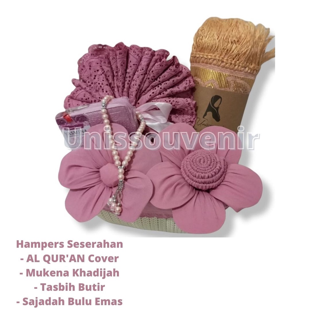 Hampers mukena hantaran/mahar pernikahan/paket mahar khadijah series