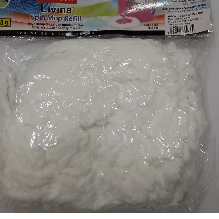 ▲ Lion Star Refill Livina Spin Mop BM-50 / Kain Lap Pel Lionstar BM-42 , BM-45, BM-46 dan BM-47 ➥