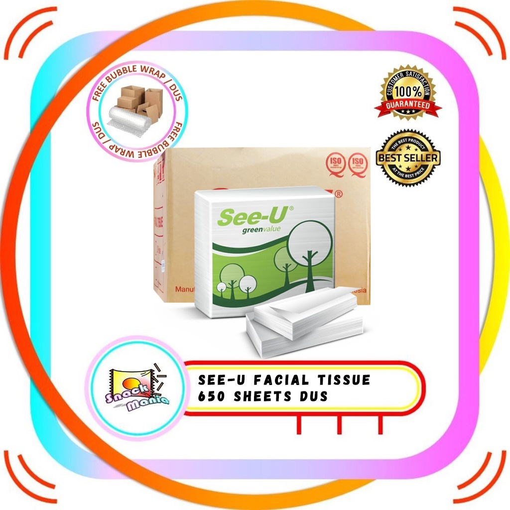 SEE-U SEE U Tissue Facial Refill 650 sheets 20 pcs Tisu Wajah DUS