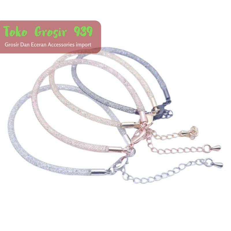Gelang Gliter Magnet Kawat Liontin Mainan Bahan Gelang Emas Huruf
