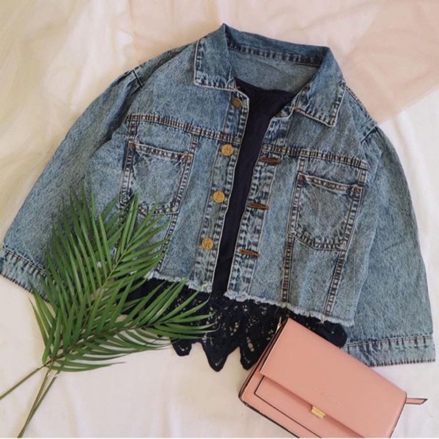 ACID GLADIS JAKET JEANS RAWIS/ JAKET RAWIS CROP NIRINA JEANS PREMIUM JACKET PUSATGROSIR_SOLO