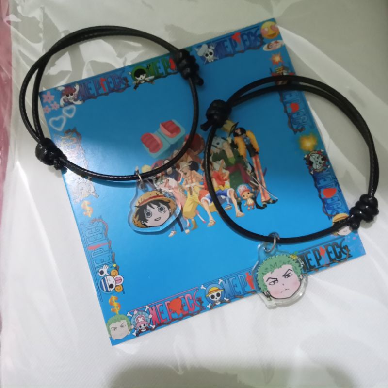 GELANG TALI ONE PIECE ZORO LUFFY BRECELET  GELANG RANTAI UTA GELANG ACE onepiece katakuri