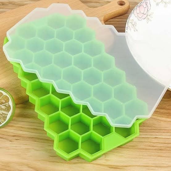 【GOGOMART】Cetakan Es Batu Puding Silikon / Jelly Ice Cube - Honey Mold Tray Dengan Tutup