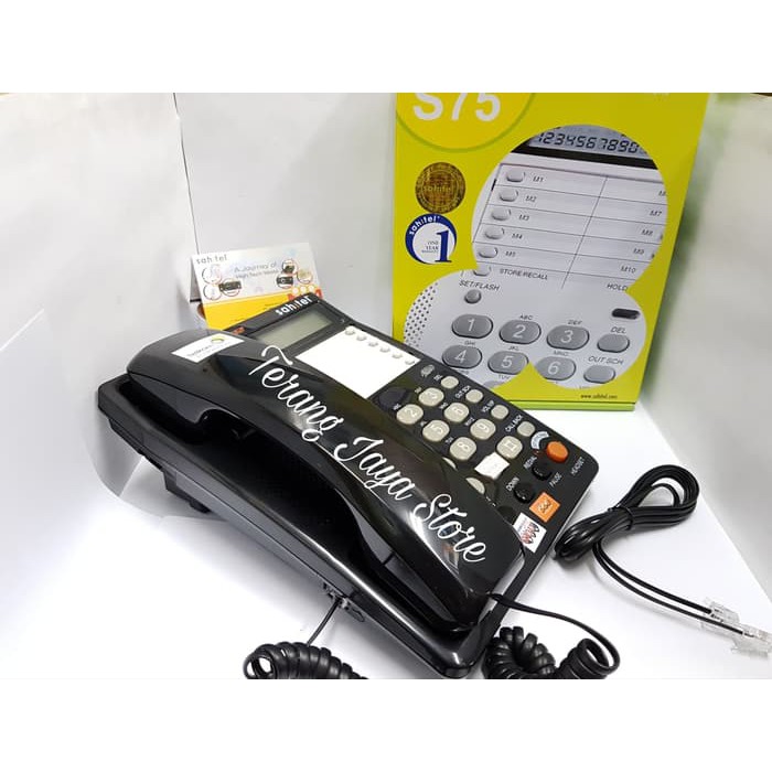 

Telepon Kabel Sahitel S-75 Pesawat Telepon Rumah Sahitel S75 (Hitam)