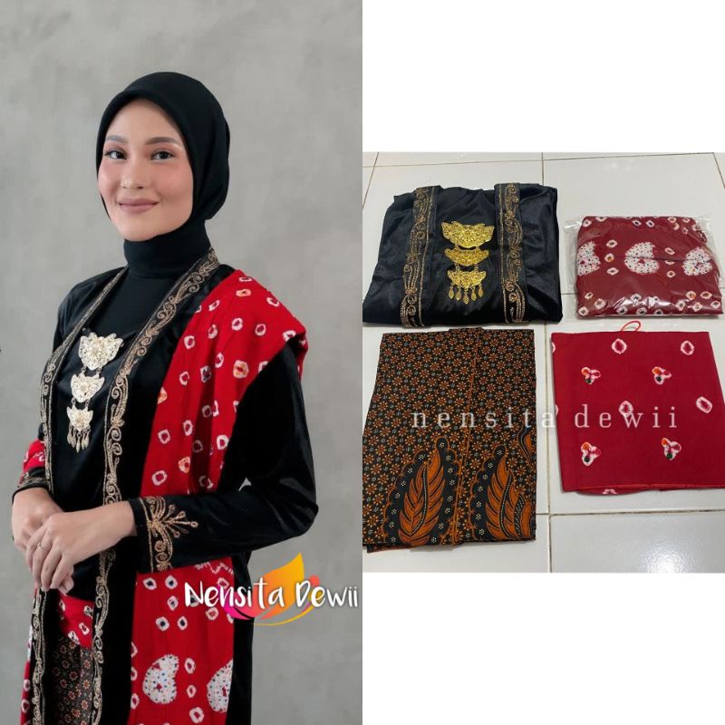 Full Set Kebaya, Jarik Instan + Aksesoris (Bros, Angkin, Selendang)