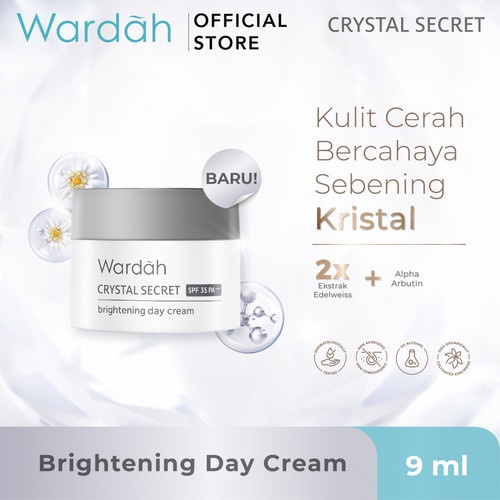 WARDAH White Secret / Crystal Secret With AHA BHA Foaming Cleanser / Day Cream/ Night Cream / Face Wash / Dark Spot  Brightening Serum / Melting Milk Clenser