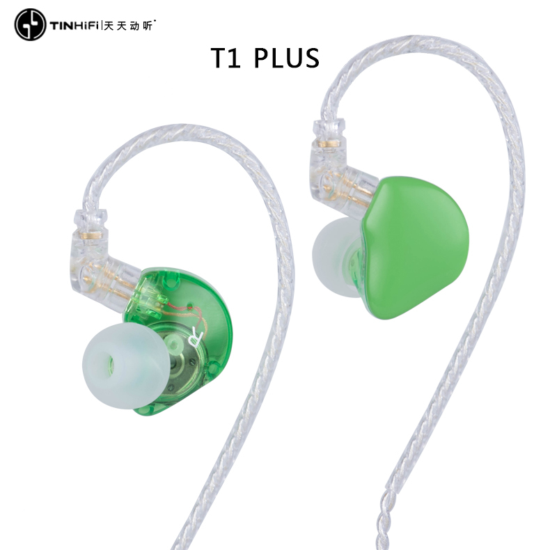 Tinhifi T1 Plus Earphone In Ear Dinamis Kabel Jack 3.5mm Dengan 2 Pin Konektor Untuk Sport / Lari