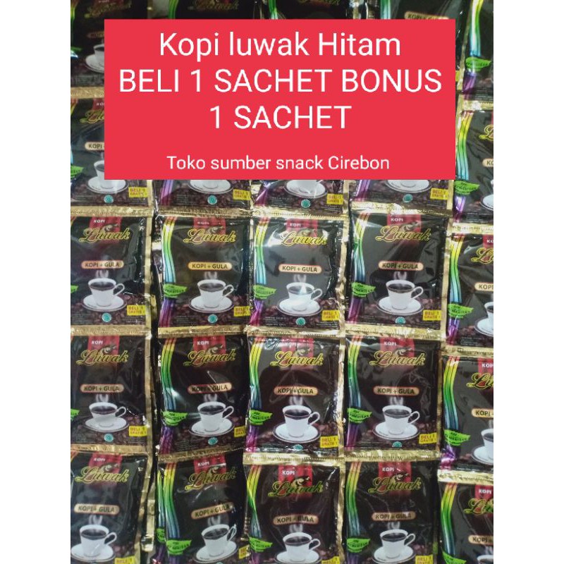 

BARU Kopi luwak Hitam 1 rtg isi 18 sachet x 25 gram