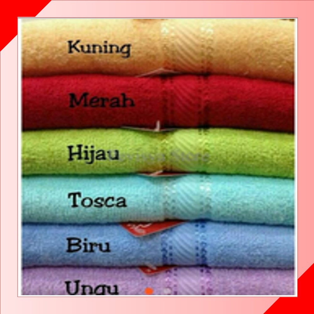  Handuk  Merah Putih  40x80 Handuk  warna  Handuk  Bayi 