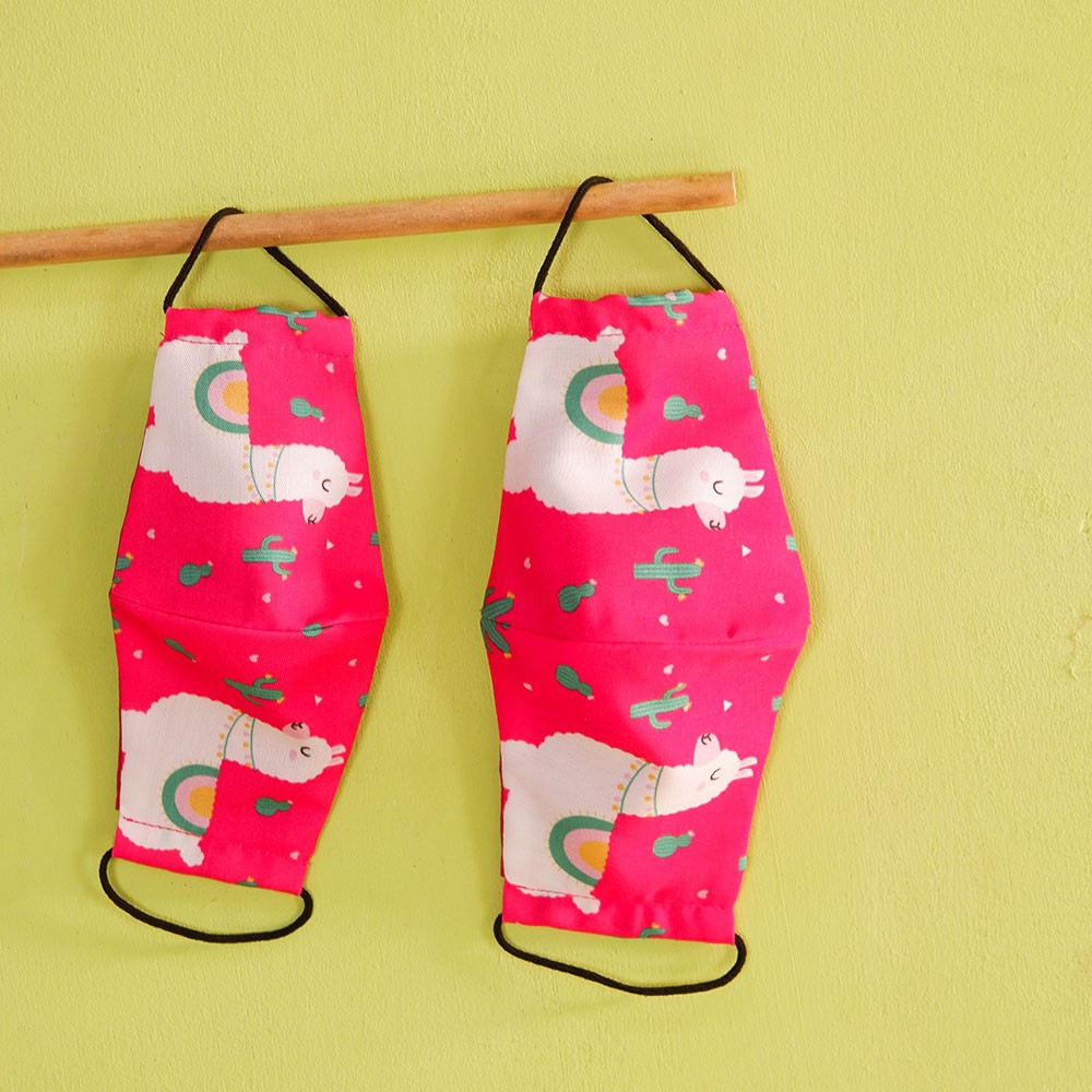 

Pop Kidswear Twin Alpaca PopMask - masker kain couple anak dewasa full print water repellent