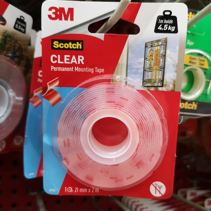 

Promo Scotch Clear Mounting Tape 3M 4010C 21mm X 2M Double Tape Elegan