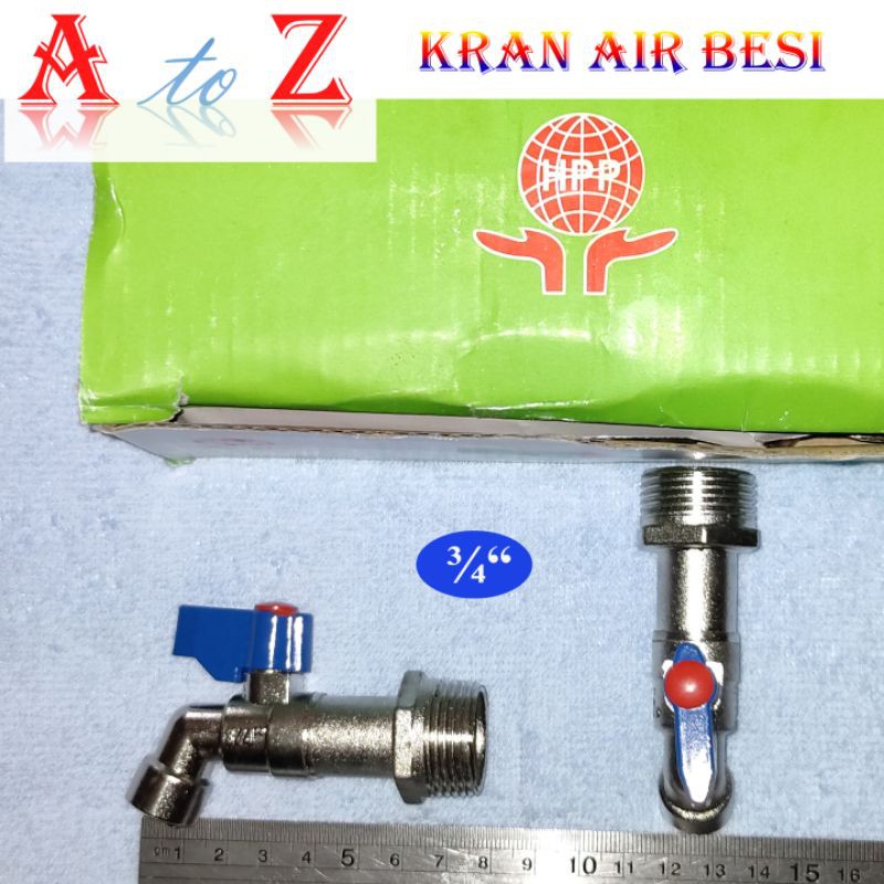 kran besi 3/4"/keran air besi 0,75 in/kran tembok besi 3/4 inch