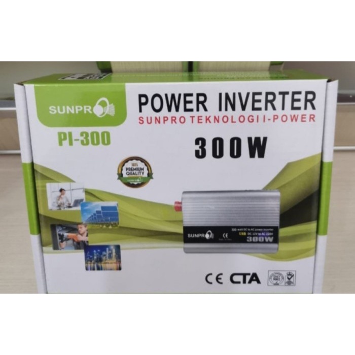 Promo Terbaru!!! Power Inverter Sunpro DC TO AC 300w Konverter Daya Mobil Charger Berkualitas