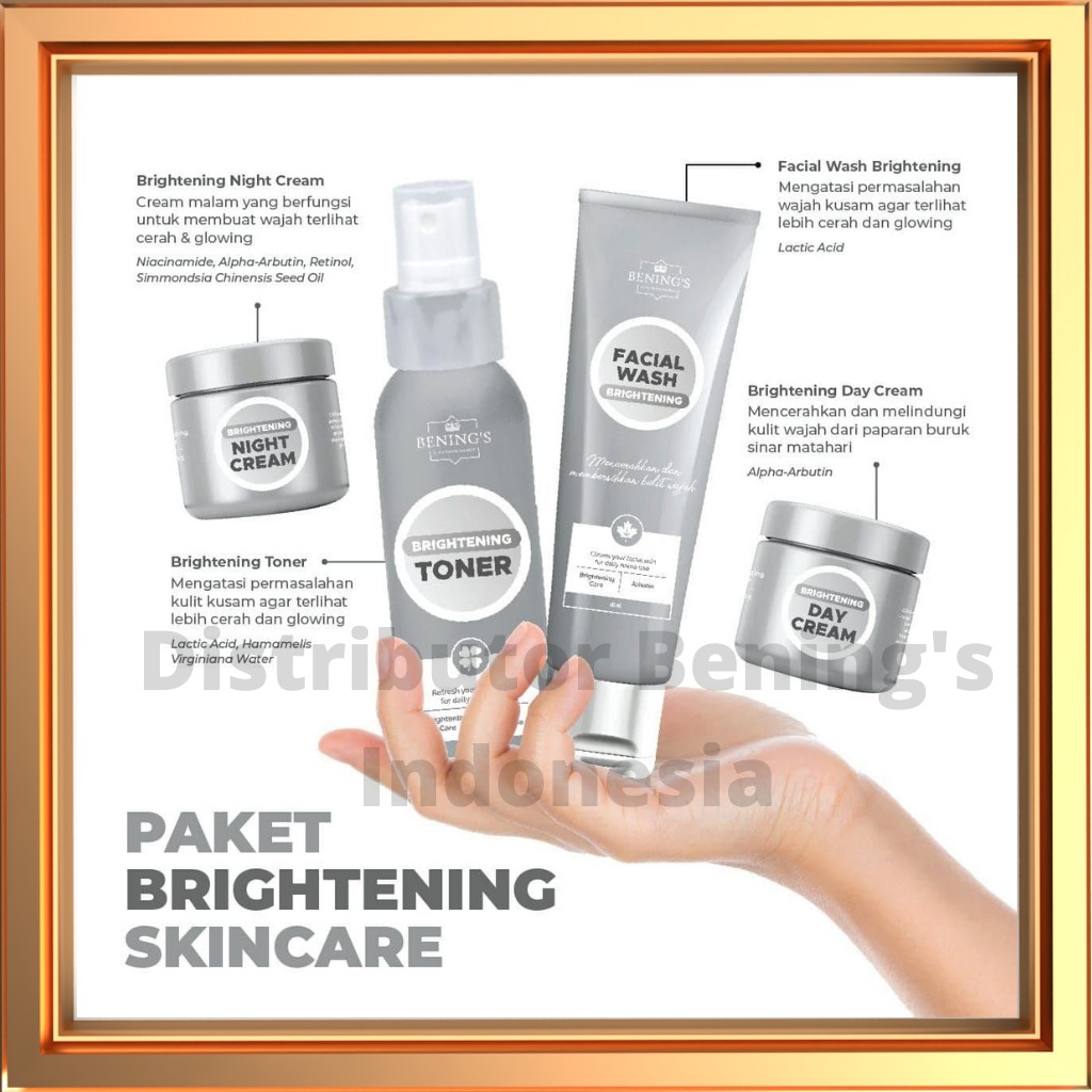 Paket Brightening Benings Skincare Indonesia by dr Oky Pratama