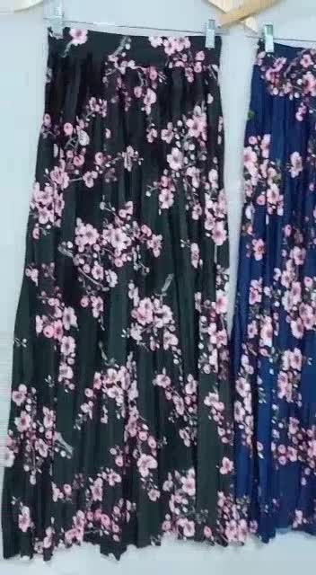 Jual NEW/Rok plisket model payung motif bunga | Shopee Indonesia