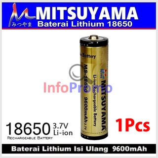 Baterai Cas 18650 Ultra Power 9600mAh Mitsuyama MS-18650 Rechargeable Battery Original