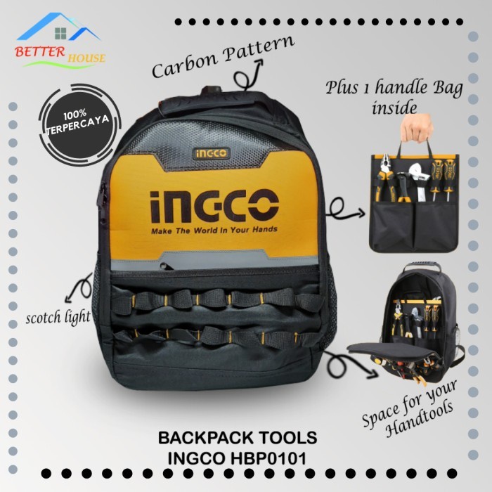TAS RANSEL PERKAKAS INGCO HBP0101 YOG