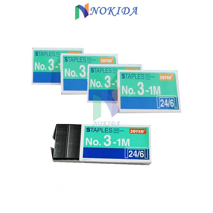 

Nokida Isi Refill Staples Joyko No. 3-1M / Stapler / Cekrekan / Hekter Silver 24/6