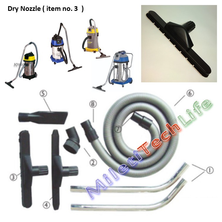 Spare Part Vacuum Cleaner DRY NOZZLE id36 for Vacuum 30L 60L 80Liter Krisbow Ghibli DLL