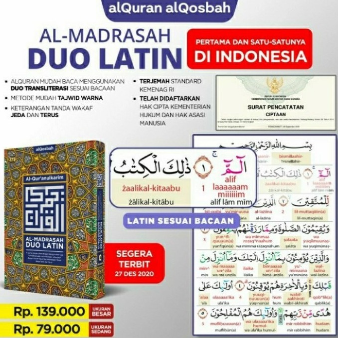 AL-QUR'AN QOSBAH DUO LATIN A4
