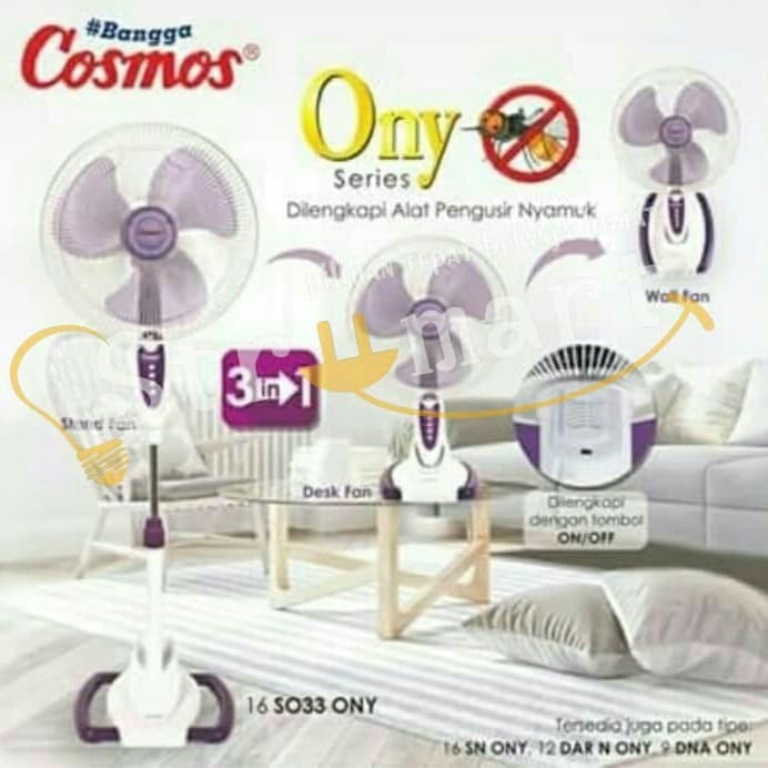COSMOS Kipas Angin 3in1 16&quot; / Kipas Angin Berdiri 16 inch 16 SO33 - Garansi Resmi 1 Tahun