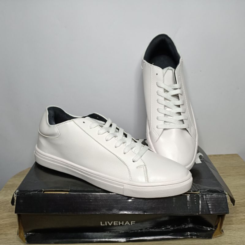 LIVEHAF - Opco Sneakers All White - 41 - Sepatu Pria Putih Polos