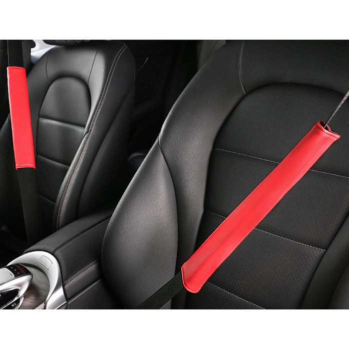 Sarung Cover Safety Belt Safetybelt Sabuk Pengaman Polos Kulit TALL EDITION