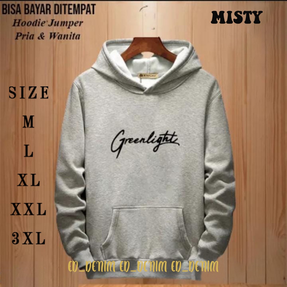 Hoodie Greenlight / Sweater Hoodie Pria / Switer Cowok Distro