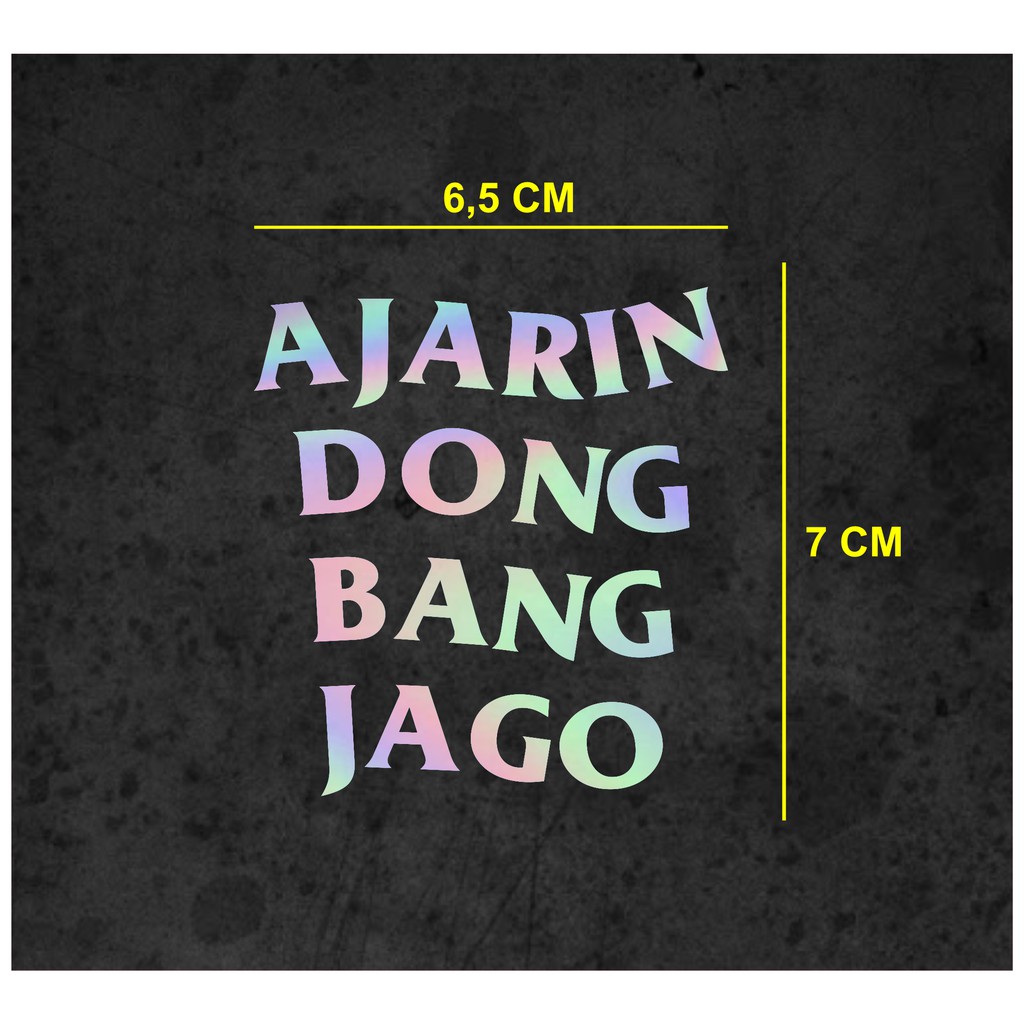 Sticker Harta Tahta stiker hologram ajarin dong bang jago sticker siap bang jago