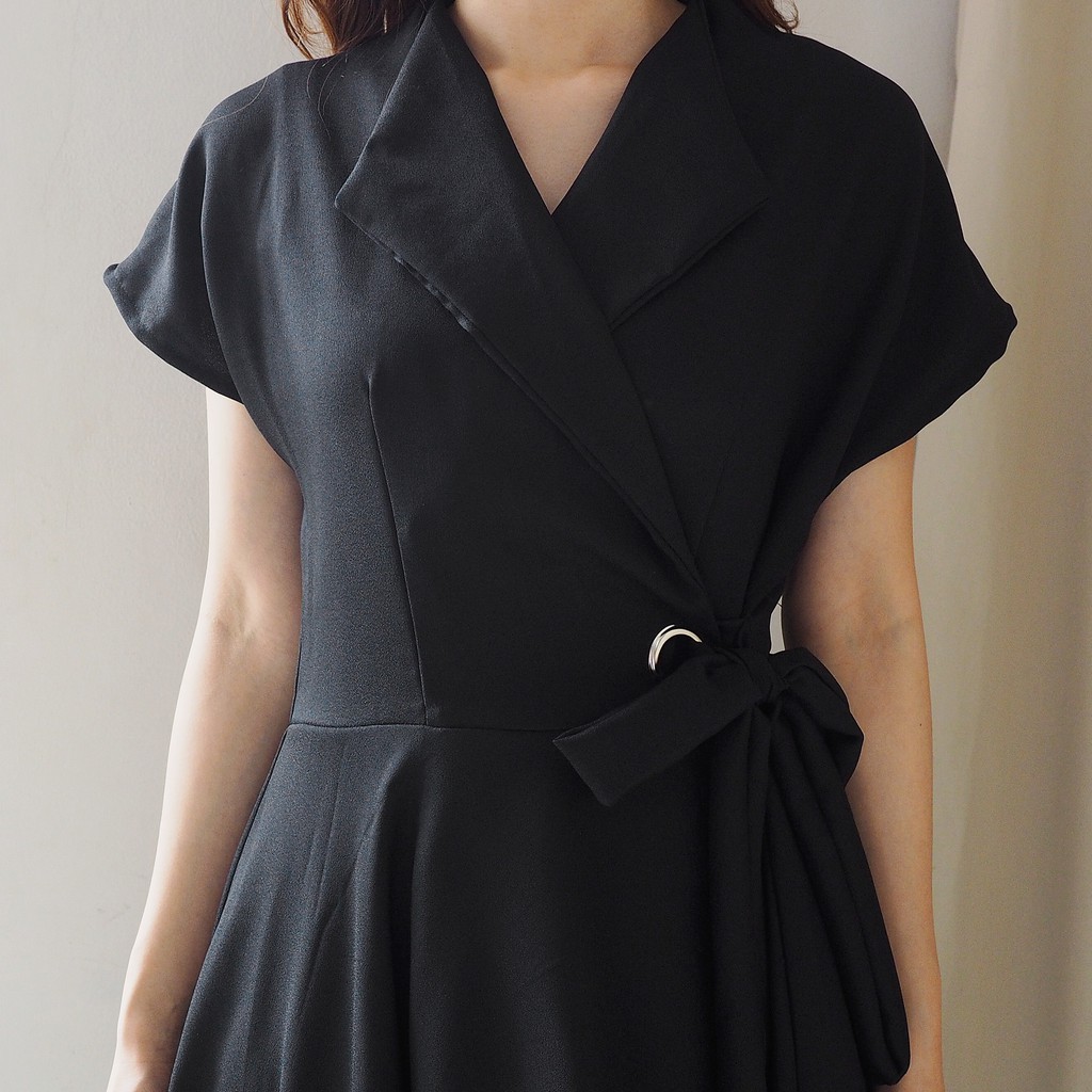 Chamele Dress Wanita Model Big Bow Bahan Moscrepe Good Quality 505