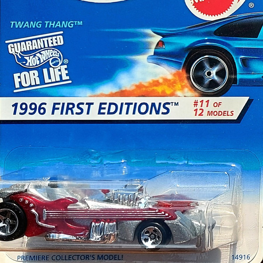 HOTWHEELS TWANG THANG 1996 SILVER - GUITAR GITAR CAR ROCK N ROLL HW ORIGINAL PROMO